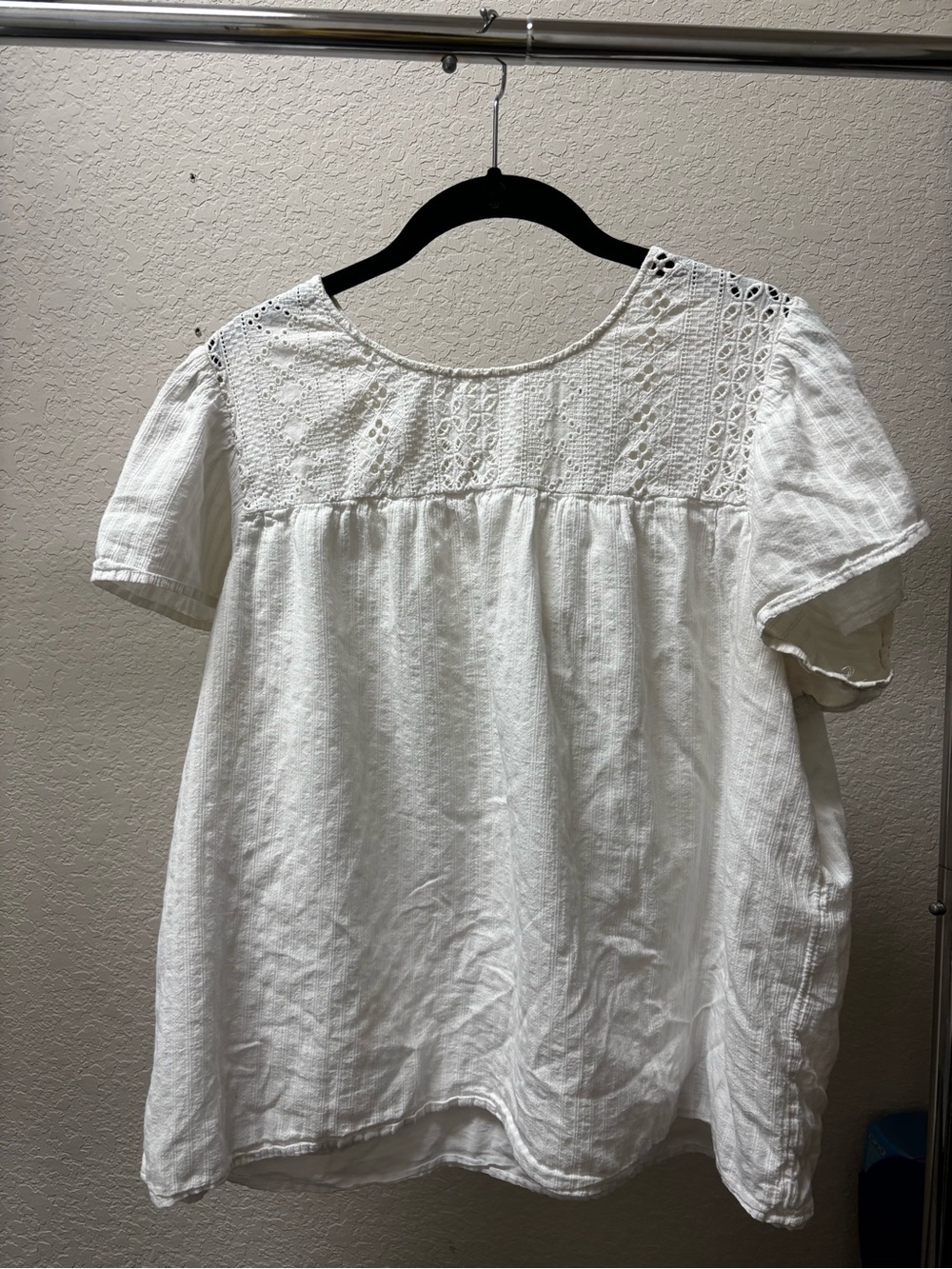 Ella Moss White Eyelet Boho Brianne Blouse - Picture 11 of 11